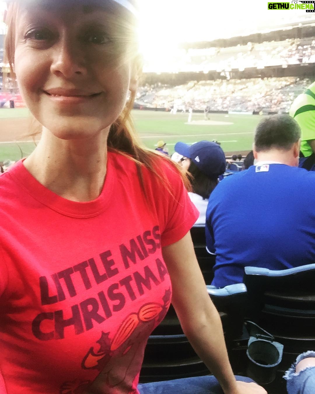 Lindy Booth - 5.5K Likes - thank you @padres for combining baseball and christmas... i’m not sure how many other people were excited to see Santa Claus throw out the first pitch... but i was clearly your target audience. ⚾️🎄🌟