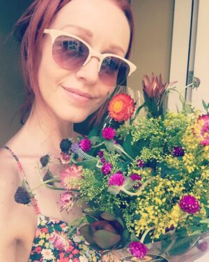 Lindy Booth Instagram - it’s a buy yourself flowers kind of day.