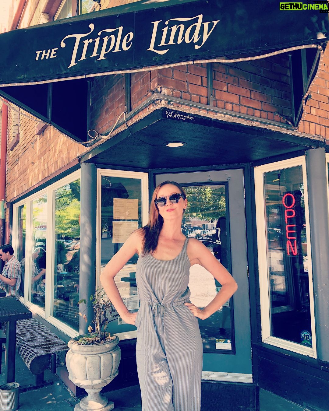 Lindy Booth - 5.4K Likes - after 4 years in portland... i finally made it to my spot. 3xlindy at #TheTripleLindy #portlandonemoretime