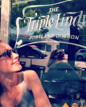 Lindy Booth Instagram - after 4 years in portland... i finally made it to my spot. 3xlindy at #TheTripleLindy #portlandonemoretime