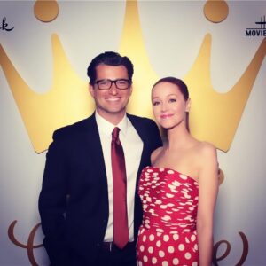 Lindy Booth Instagram - so much fun celebrating my @hallmarkchannel family last night at #TCA19 ... lovely catching up with hallmark boyfriends past too... (don’t worry, Trevor was there too!)