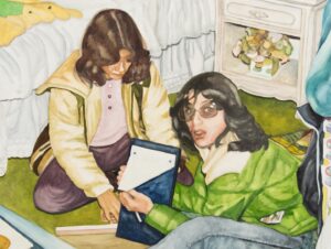 Lisa Edelstein Instagram - Excited to see this baby off to the @dallasartfair with @anatebgigallery ❤️April 4-7! “The Floral” 2023, watercolor and charcoal on paper, image: 50 by 37 inches #figurativeart #watercolors #worksonpaper