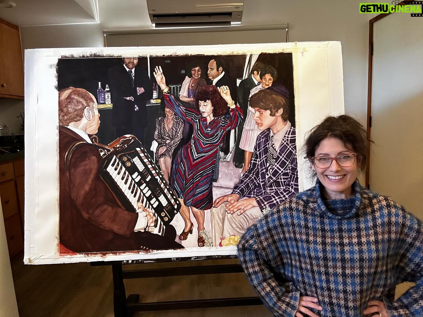 Lisa Edelstein - 3.5K Likes - “Marsha” is approx 40x50, watercolor on paper. She is my mood for the day, too! #watercolor #figurativeart #jewishculture