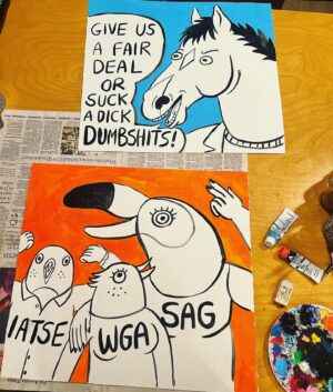 Lisa Hanawalt Instagram - My painted picket signs are being auctioned off and 100% of proceeds will benefit the Entertainment Community Fund! Yeehaw! Check out @wgaragesale23 for info on bidding and to browse through all the other amazing schwag! 🧨