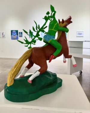 Lisa Hanawalt Instagram - Fun show!! All my work is now viewable (and available to buy) on the @gallerynucleus website! The show is up for a few more weeks if you want to gawk at this papier mache horse in-person and try to guess what part of it has a roll of pennies hidden inside. 👀