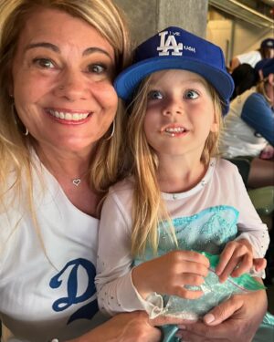 Lisa Whelchel Instagram - My mother (Granny Fabulous) and stepfather (Grandfather Great) are huge @dodgers fans. Due to health concerns, we didn’t know if they would ever be able to attend another game. But last night happened and it was a magical memory. 🧢⚾️💙🤍 🌭#gododgers #gomomma