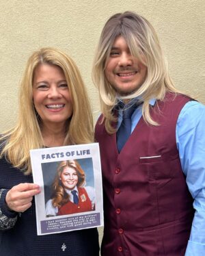 Lisa Whelchel Instagram - I turn 60 years old today. My family surprised me by each dressing up to represent a different era of my life. It was so thoughtful and so much fun. I love my family so much. We do love a good theme party! And they always go all in 100%. I lived a lot of life in these last 60 years. My family is the best part of all of it. 🥳🎂💖