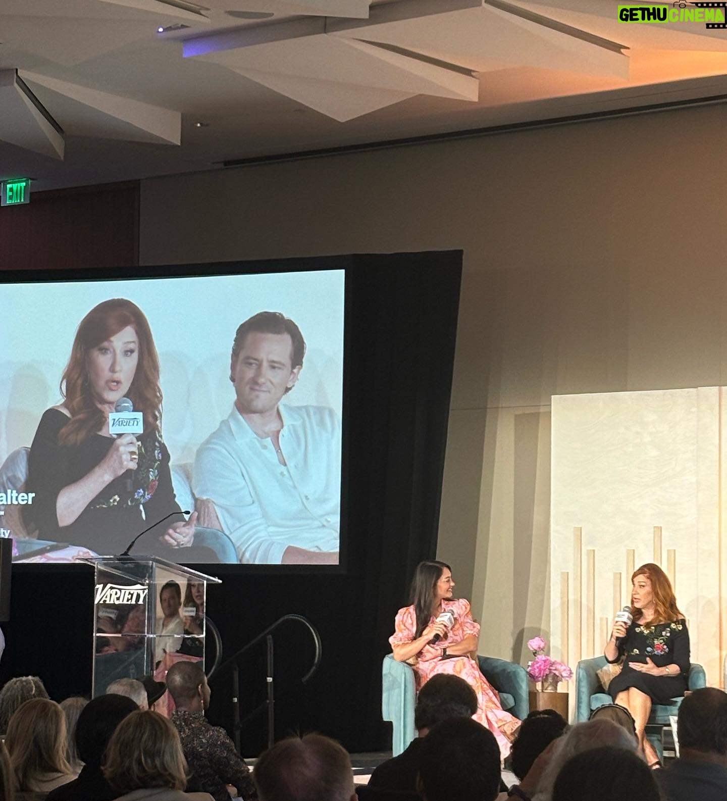 Lisa Ann Walter Instagram - Thank you @variety. Learned so much on this Supporting Actor panel. Loved seeing @dakotafanning after so long - just as smart and beautiful as she was 20 years ago. Thrilled to meet @ricky_martin - what a dear, talented man. @emilylongeretta you did a fabulous job and wore a very pretty dress! . @sachinandbabi dress @rodofirenze bag @deandavidson @grazielagems jewelry Hair @dvohair Makeup @adamchristophermakeup stylist @miss_kellyjohnson