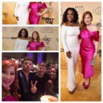 Lisa Ann Walter Instagram - Wonderful night celebrating excellence and art in the LGBTQ community - and @abbottelemabc’s own @chrisperfetti who won the Breakthrough Award for his genius portrayal of Jacob Hill. I’m SO proud of him - and of the diverse, talented writers led by Quinta Brunson. Thanks @criticschoice for the love. . Dress: @amsale Jewelry: @tcgoutal Hair: @dvohair Makeup: @adamchristophermakeup Style: @miss_kellyjohnson