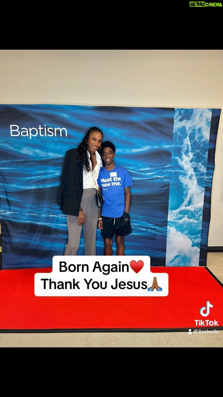 Lisa Leslie Instagram - Jesus answered, โI tell you the truth, no one can enter the kingdom of God unless he is born of water and the Spirit. Flesh gives birth to flesh, but the Spirit gives birth to spirit. You should not be surprised at my saying, `You must be born again. โ! ๐๐พ๐๐พ๐๐พ๐๐พ Amen! Iโm so proud of you @mj2uknowwhatido Jesus Loves you and so do Iโฅ๏ธโฅ๏ธโฅ๏ธโฅ๏ธโฅ๏ธโฅ๏ธ #FamilyFirst
