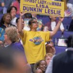 Lisa Leslie Instagram – On this day in 2002, @lisaleslie became the first WNBA player to dunk in a game 👑

She threw down a one-handed breakaway layup with 4:44 remaining in the first half in Los Angeles’ matchup vs. Miami at the STAPLES Center 🙌

Tune in as the @la_sparks host the @nyliberty today at 4pm/ET on @ESPN!