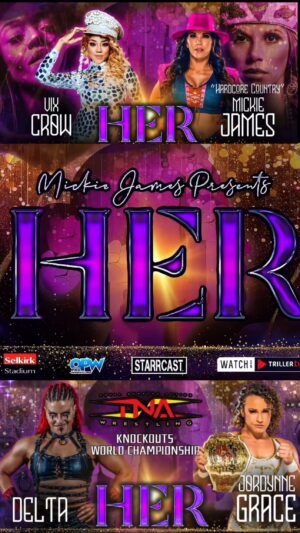 Lisa Marie Varon Instagram - Less than 15 minutes away from a HER-storic night in Ballarat, Victoria 🇦🇺

#HER -- 9PM/8 CT ON @fitetv , sponsored by @visitvictoria @starrcastevents @opwlive & presented by the 11-Time 🌎 champion & future hall of famer -- @themickiejames 🤠

"Hardcore Country" gets her first 1-on-1 match with the returning @thefoxxyone for the first time since 2009!

The @tnawrestling #knockouts 🌎 title is on the line as champion @jordynnegrace defends against Australian breakout star @delta_prowrestler 💪

 @wwe HOF inductee @bull__nakano crowns the first @opwlive women's tag champs!

 @reallisamarie & #VisitVictoria present the #Victoria #Classic 6-Pack Challenge for a shot at the OPW WOMEN'S TITLE

@_erika.reid defends the #opw women's title against 🇬🇧
standout @lizzyevo97 

Don't miss an action packed evening also featuring @stephdelander @jodythreat @jessicatroypro #tenilledashwood & more w/ @officialsocalval on commentary!

As part of the #starrcast bundle on TRILLER TV
🔗LINK IN BIO

#mickiejames #wwe #aew #tna #tnawrestling #australia #ballarat #womens #wrestling #aliciafox