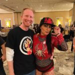 Lisa Marie Varon Instagram - Spent this past weekend at @squaredcircleexpo helping @reallisamarie with her meet & greet. Although I was completely exhausted after, I had an awesome time hanging with her, Adam, and Dani @victoriaweborg over the weekend. Thanks for inviting me, Lisa. I say it all time, but she is the BEST! Also, peep the hat…I just love that she loves my custom work I make for her. The BEST! 🕷️♥️#widowspeakfreak #wwevictoria