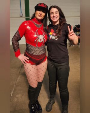 Lisa Marie Varon Instagram - So excited and honored to have the opportunity to hang out with one of the most amazing humans on this planet, @reallisamarie! You literally COULD NOT wipe the smile off my face! 😄🥰 

Not only is Victoria one of my favorite pro wrestlers since I was a teenager, Lisa, is the most kindest, geniune people I've ever met! Her passion and energy for life is infectious! ❤️ 

Victoria will always be the pioneer of women's wrestling - she had it all, the look, the charisma, the moves! From her iconic matches with @trishstratuscom and unforgettable first-ever women's hardcore matches, to the first-ever women's steel cage match with @machetegirl! So many amazing matches in her career, my favorites were with Molly Holly, @gailkimitsme, and @phenom_jazz, too! 🤼‍♀️ 'The Widow's Peak' is one of THE TOP 5 best wrestling finishers ever! 🕸 

Lisa - Thank you for the laughs, the tears, and heart-to-hearts that I will always cherish and never forget! 🥹 You're a real one!!! 💯 It's crazy how life comes full circle!!

(Hey @WWE! Victoria deserves (and has EARNED) to be inducted into the WWE Hall of Fame! 🙌)

📍 @syracusecollectorscon