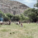 Lisseth Chavez Instagram - Left civilization for a week and came back with a tribe! 🐐 HIDE CAMP: Where we spent a week unplugged, communing with goats, whispered to cottonwood trees, danced under the stars around crackling fires. We went back to basics & embraced our primitive ancestral skills. A huge Thank you thank you to @caprakhan & Rain Gorenc for guiding and sharing this experience with us🤍 Thank you for teaching us old ways, for sharing your home with us, for the memories we created, I’m Truly grateful for it alllll 🥹🙏🏽