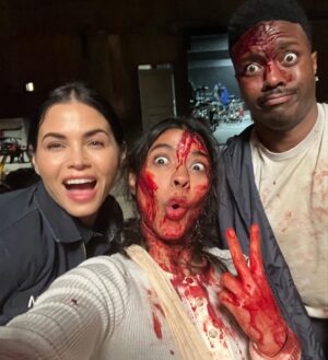 Lisseth Chavez Instagram - So. Much. Blood. 

Tune into our season finale of @therookieabc 🚔
See you all tonight🎬