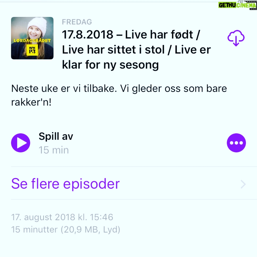 Live Nelvik - 4.4K Likes - Venner! Babyen er ute og neste uke er vi gang. I den forbindelse har vi lagt ut en liten surprise-podkast, hvor jeg blant annet forteller om min høygravide sommer. Den bestod stort sett i å sitte innendørs i min nyinnkjøpte stol fra et dødsbo med 25 kg vann i kroppen. Jeg har med andre ord hatt det skikkelig gøy.
Vi hørez!