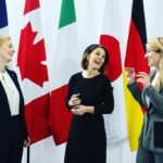 Liz Truss Instagram – Great to meet my new Canadian and German colleagues. 🇬🇧 🇨🇦 🇩🇪 #freedom #democracy #allies #foreignministers