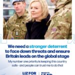 Liz Truss Instagram - As Prime Minister, I will get defence spending to 3% by 2030 to keep this country safe. #LizForLeader