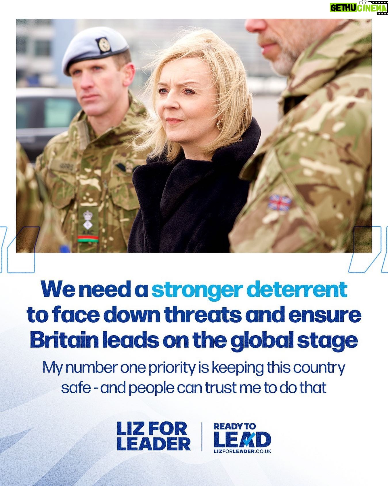 Liz Truss - 1.7K Likes - As Prime Minister, I will get defence spending to 3% by 2030 to keep this country safe.
#LizForLeader