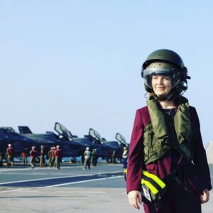 Liz Truss Instagram - On the Queen Elizabeth Aircraft Carrier off the coast of Mumbai. #carrierstrikegroup #democracies #f35s #ukindia 🇬🇧 🇮🇳