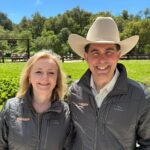 Liz Truss Instagram - Down on the ranch with @scottwalker talking about #TenYearsToSaveTheWest with @yaf_ . Link in bio to buy a copy. #reaganranch