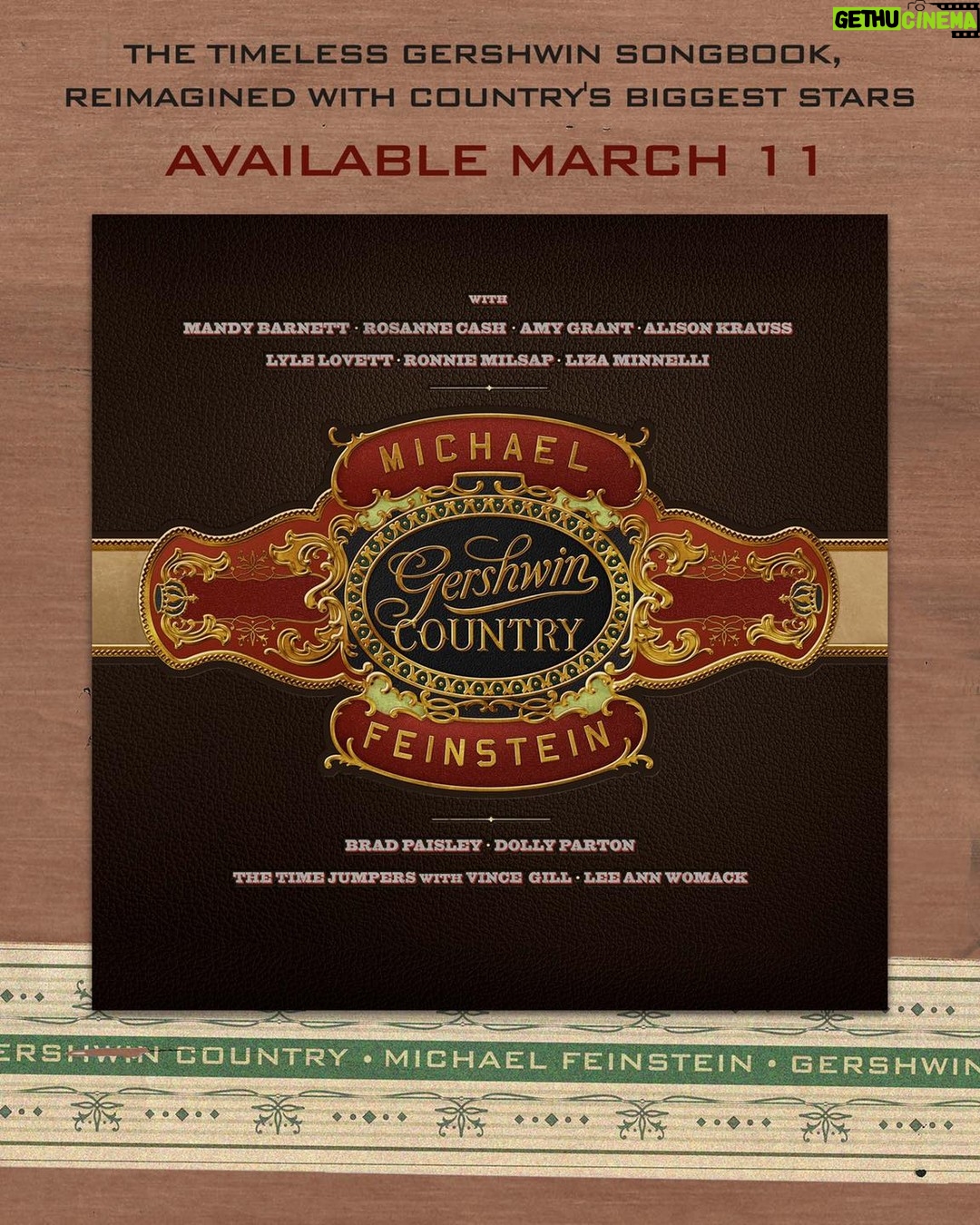 Liza Minnelli Instagram - Hi kids! I'm so thrilled to be part of my baby, Michael Feinstein's brand-new album GERSHWIN COUNTRY, which celebrates and reimagines the iconic Gershwin songbook through the contemporary lens of country music. It was an honor to be executive producer on the project, which features some incredible voices including Dolly Parton, Alison Krauss, Brad Paisley, Rosanne Cash and many more. I also had the honor of performing my Father's favorite song—the timeless "Embraceable You"—with Michael. The album is out March 11 via CRAFT Records, and a portion of the proceeds will go to benefit MusiCares. Link to pre-order or pre-save today: https://found.ee/gershwincountry