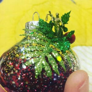 Liza Weil Instagram - LADY JUSTICE ornament style. I shall treasure this always @tifaniewhite 
I love you and your crafty genius.