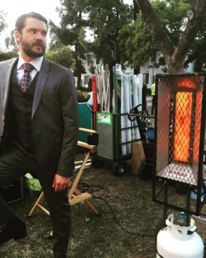 Liza Weil Instagram - TV's @thecharlieweber and MR. HEATER doing some fine work today. Eat your heart out ladies... But MR. HEAT is all mine.