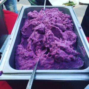 Liza Weil Instagram - Behold. The purple mashed sweet potato. Glory.