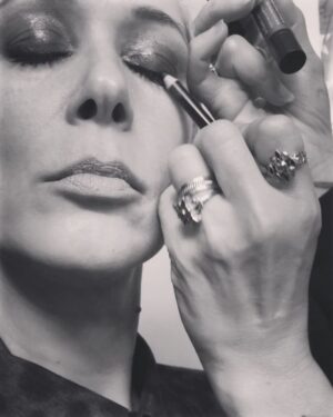 Liza Weil Instagram - with @tina_turnbow doin’ smokey  sparkly super secret stuff. ⭐️