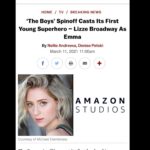 Lizze Broadway Instagram - Oh my god! So grateful to be a part of this universe!!!! #theboysspinoff