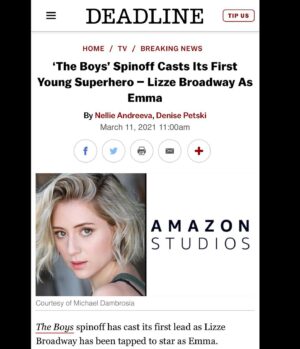 Lizze Broadway Instagram - Oh my god! So grateful to be a part of this universe!!!! #theboysspinoff