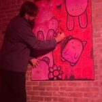 Lizzie Armanto Instagram - Shoutout to @MonsterEnergy 4 the awesome release party celebrating their new flavor, 💖Ultra Fantasy Ruby Red💖! Had a goooood time hanging w/ friends & fam. We bedazzled r teeth, & were immersed in some cool live art by @pinky.pop.123. & ended the night w/ 🍕 💤
