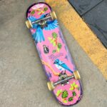 Lizzie Armanto Instagram – Pool time 💕 Limited restock on my @birdhouseskateboards x @TheodorePayne Foundation skateboard. 🦇🦋🌱
📸 @mrzzz