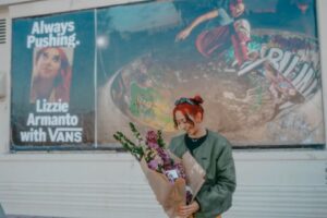 Lizzie Armanto Instagram - This Women's History Month we've had the honor to uplift @lizziearmanto. She inspires us and so many others to be our authentic selves everyday. Go check out her billboard in Venice Beach     our NYC Women's History Month event recap with @bronxgirlsskate and @sk8babes