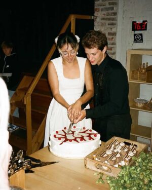 Lizzie Armanto Instagram - My 2023 highlight was @axelcrusher & I’s belated wedding party. Here's to making every moment count in 2024! Wishing everyone the best for the new year. 💍💒🎇