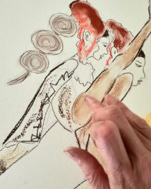 Loan Chabanol Instagram - The creative process for the women’s series. 

#PastelArt
#AcrylicPainting
#WomenInArt
#PortraitPainting
#FeminineArt
#ColorfulArt
#ArtisticWomen
#CreativeExpression
#ContemporaryArt
#ArtisticInspiration
#EmpoweringWomen
