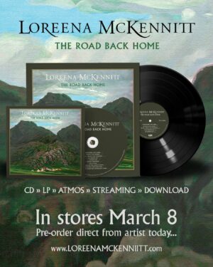 Loreena McKennitt Instagram - The Road Back Home
A return to her musical roots, recorded in the summer of 2023 when she performed at four Ontario folk festivals. It captures the early Celtic tunes, the bursts of energy and inspired spontaneity of the folk circuit where it all began.

In stores tomorrow, March 8 and available for pre-order 🛒 direct-from-artist @LoreenaMcKennitt today.