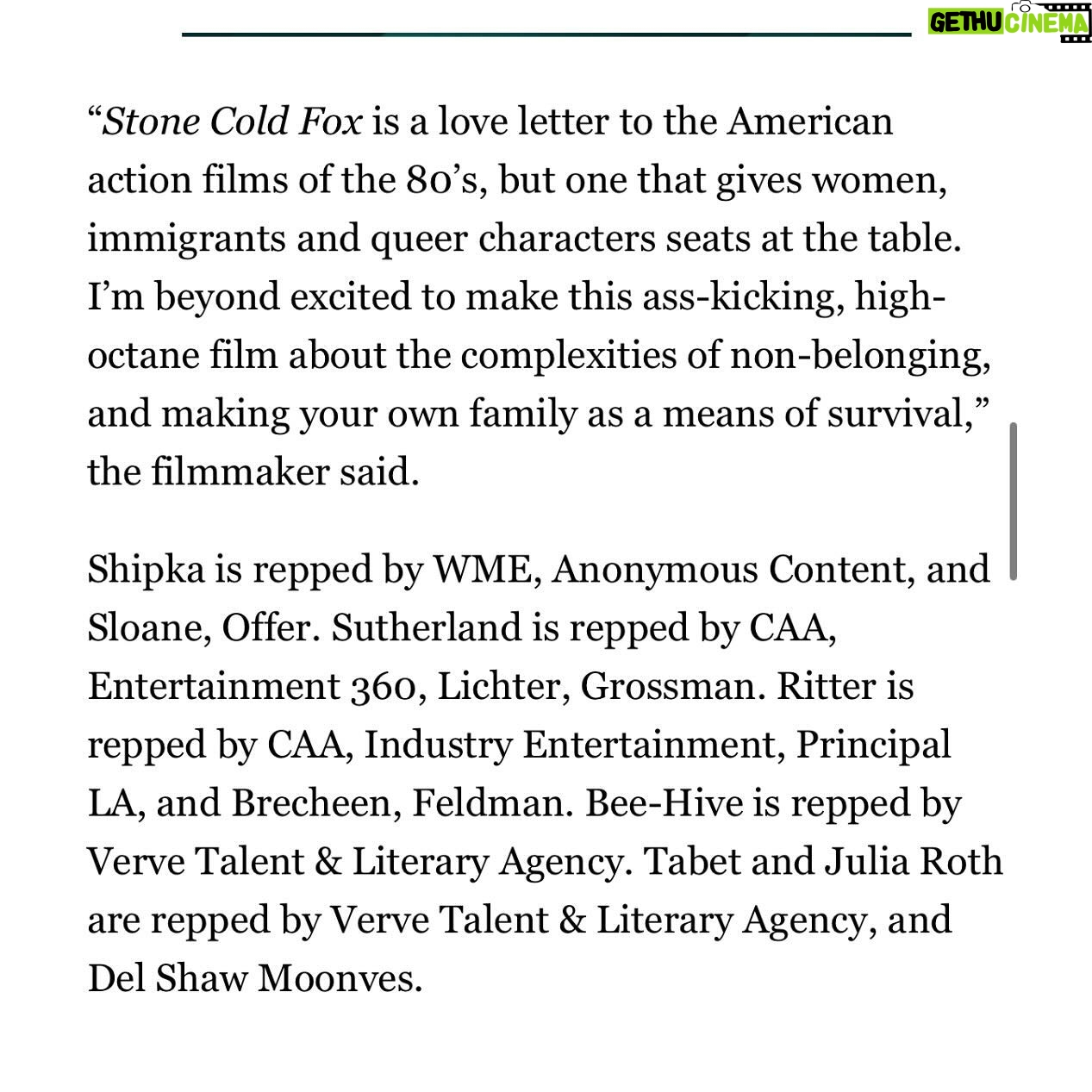 Lorenza Izzo Instagram - Never been prouder of an announcement post! So incredibly excited for @sophhreshh 🚀 and the entire team of our Stone Cold Fox— What a dream to get to work with your very talented friends and icons, LFG!!!🦊