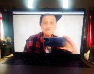 Lori Petty Instagram - - zoom audition, quilt-over-the TV, compruder on a stack of books…this is how we get jobs now 😂🤩🌴😘‼️ #swipe #loveyousomuch