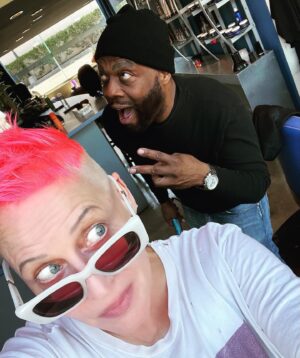 Lori Petty Instagram - - sunday funday with bff @glasshair  cute as pie xx come on over get your hairs did xx 💙💙💙 #swipe