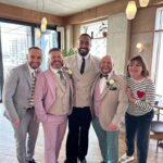 Lorraine Kelly Instagram - Love this pic after the wedding yesterday! I am happy to report our grooms partied into the wee small hours!!