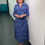 Lorraine Kelly Instagram - Todays look dress and shoes from @sosandar Thanks @makeupcouk and @danniiwhitemanstylist