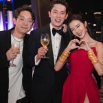 Louisa Mak Instagram – My favourite red 送客gown… that turns into a party dress!!!! 🤘 perfect with gold bangles from @lukfookjewellery_official 
#唔係假酒 #跟足傳統 🤪

💃#victorchanstudio @victorchanstudio 
Special thanks to @jamieleehair 醉住幫我換頭

📸
1, 2 @hoyin626 
3 @taptsov_photography 
4-7 @stein_image