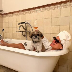 Luciana Faulhaber Instagram - Happiest 17th BIRTHDAY to my main squeeze! 🐶

Love of my life, dog of my dreams, I don’t know what I did to deserve you but thank you for 17 years of unconditional love, companionship and so much fun! You are everything I dreamed a dog would be and so much more. 

Here’s to 17 more years! 🎂🥳🥂
JK but a couple more would be nice buddy. 

Slide to the end to see the first photo of @spikesgram the day he came home at 7 weeks old! 💖

#puppylove #doglife #fun #girlsbestfriend #love #play #loveofmylife #shitzu #shitzulover #puppydog