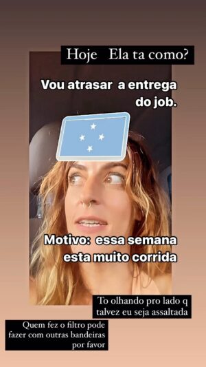 Luciana Paes Instagram - Desculpe estou ocupada. Vou deixar nos destaques toda a conversa sobre bandeiras. Por favor, vamos fazer uma bandeirada com ping pong. Serei feliz.