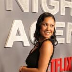 Luciane Buchanan Instagram - Just out here making my grandma proud. #thenightagent comes out March 23rd on @netflix 💥 Thanks to my darlings/ hype queens for the best first glam experience 🫶🏽👏🏽 Hair: @theartistred Make up: @cherishbrookehill Styling: @benjaminholtrop Assist styling: @emilykejohnson Dress: @marrisawilsonny