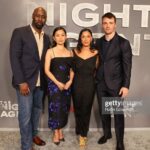 Luciane Buchanan Instagram - Just out here making my grandma proud. #thenightagent comes out March 23rd on @netflix 💥 Thanks to my darlings/ hype queens for the best first glam experience 🫶🏽👏🏽 Hair: @theartistred Make up: @cherishbrookehill Styling: @benjaminholtrop Assist styling: @emilykejohnson Dress: @marrisawilsonny