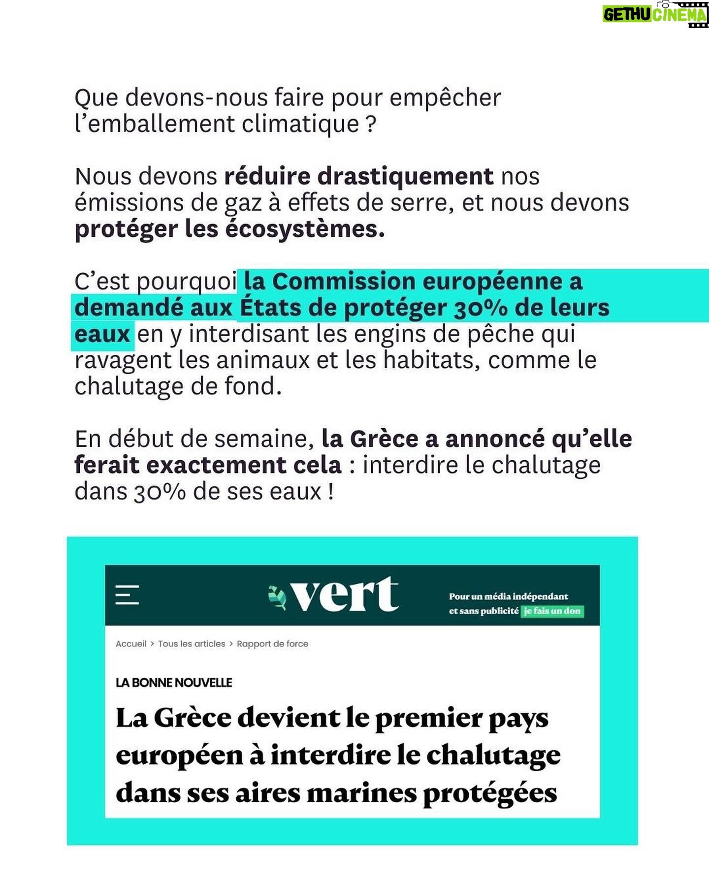 Lucie Lucas Instagram - Côté protection de l’océan, le monde avance mais la France régresse, tandis que la Bretagne résiste, déterminée à protéger les pêches destructrices plutôt que le climat et notre avenir. Mais le vent a tourné : pour défendre l’indéfendable chalutage qui ravage les écosystèmes marins, les élus ont été réduits à mentir et à mépriser les activistes et les citoyens. Leur posture est intenable. Ils le savent et ils paniquent. Fixons-nous jusqu’au 8 juin, journée mondiale de l’océan, pour obtenir l’interdiction des méthodes de pêche destructrices dans les aires marines supposées être « protégées ». Rejoignez la Coalition citoyenne pour la protection de l’océan pour agir et gagner avec nous !
